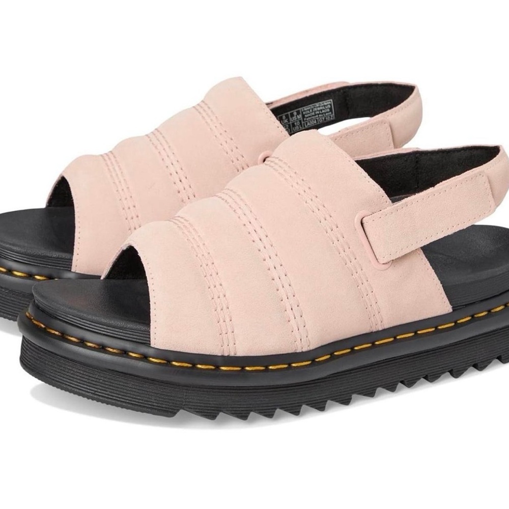 Dr. Martens Powder Pink Suede Sandals
